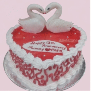Anniversary Cake with Duck Pair