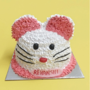 Cat face design cake