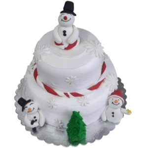 Complete Fondant Christmas Theme Cake
