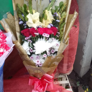 Royal Red & White Floral Bouquet